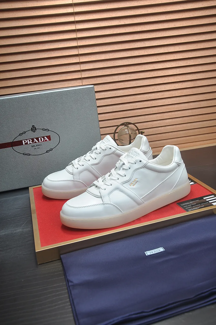 Men's shoes 💰580💶 [PRADA] Top original items, new seasonal styles, high-quality original items, top-grade high-mercerized cowhide combined with original breathable fabric + imported glue, imported stretch fabric inside with original cowhide feet, original thick outsole! Quality guaranteed! Code 38-45 (45 customized)